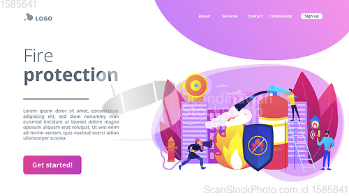 Image of Fire protection concept landing page.