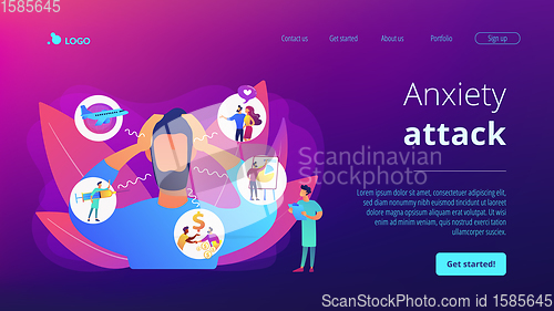 Image of Anxiety concept landing page