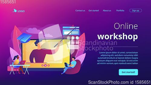 Image of Online workshop concept landing page