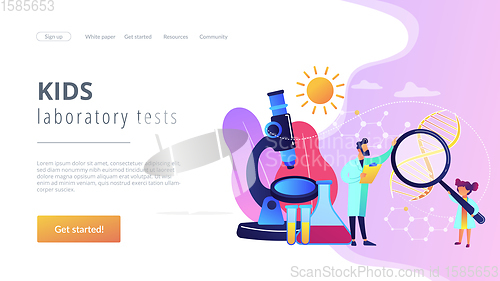 Image of Science camp concept landing page.