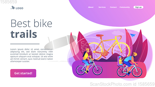 Image of Cycling experiences concept landing page.