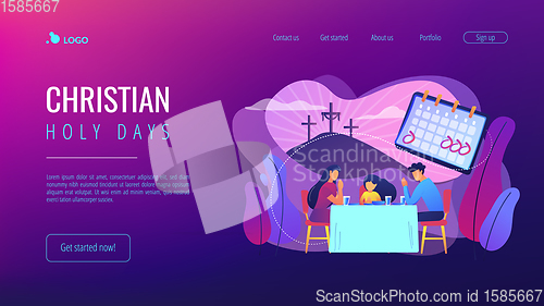 Image of Christian event concept landing page.