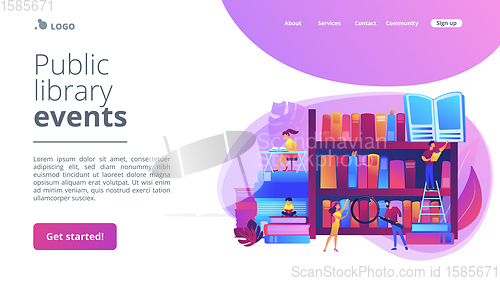 Image of Public library concept landing page