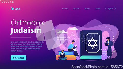 Image of Judaism concept landing page.