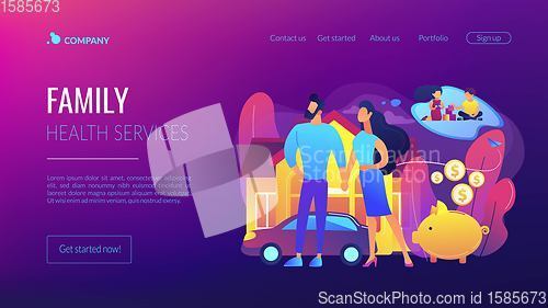 Image of Family planning concept landing page