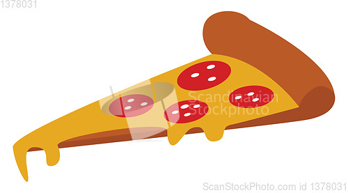 Image of Pizza slice, vector or color illustration.