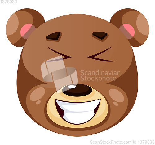 Image of Bear is feeling joyful, illustration, vector on white background