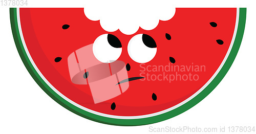 Image of Watermelon, vector or color illustration.