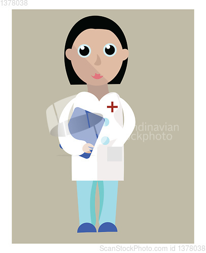 Image of Image of a doctor, vector or color illustration.