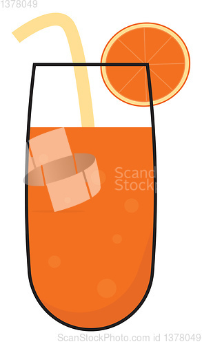 Image of Image of cold juice, vector or color illustration.
