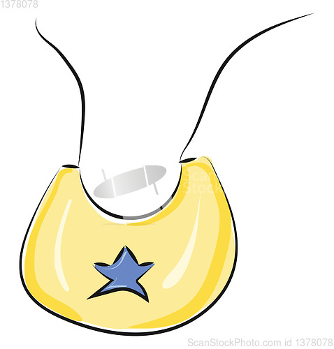 Image of Image of baby apron, vector or color illustration.