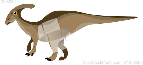 Image of Image of charonosaurus dinosaur, vector or color illustration.