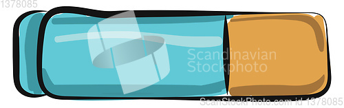 Image of Image of eraser, vector or color illustration.