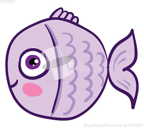 Image of Image of cute fish, vector or color illustration.