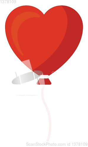 Image of Heart balloon, vector or color illustration.