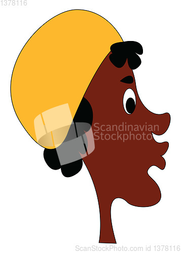 Image of Yellow hat, vector or color illustration.