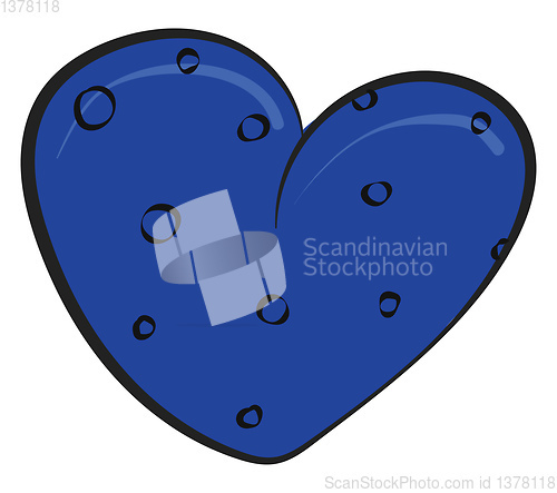 Image of Heart with peas, vector or color illustration.