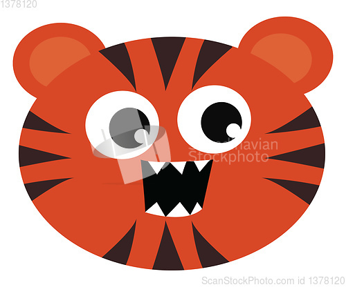 Image of Tiger, vector or color illustration.
