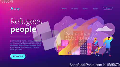 Image of Refugees concept landing page.