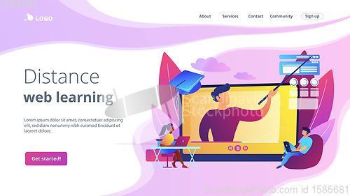 Image of Online workshop concept landing page