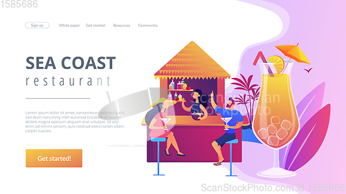 Image of Beach bar concept landing page.