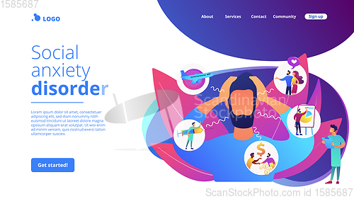 Image of Anxiety concept landing page