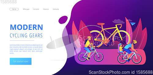 Image of Cycling experiences concept landing page.