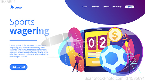 Image of Sports betting concept landing page.