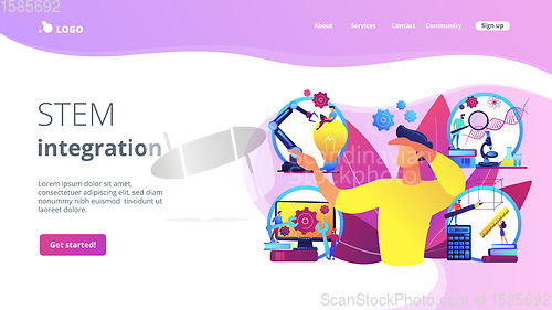 Image of STEM education concept landing page