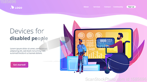 Image of Assistive technology concept landing page