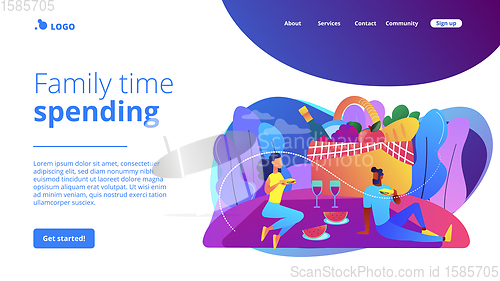 Image of Summer picnic concept landing page.