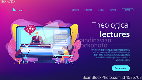 Image of Theological lectures concept landing page.