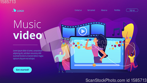 Image of Music video concept landing page.