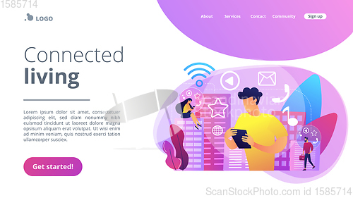 Image of Connected living concept landing page.