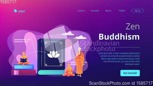 Image of Buddhism concept landing page.