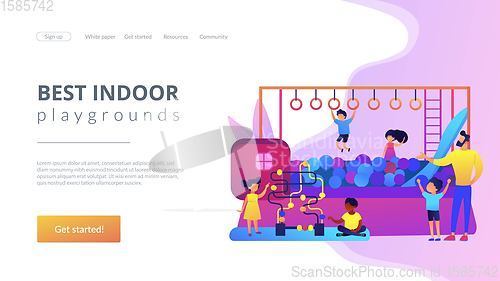 Image of Playroom for kids concept landing page