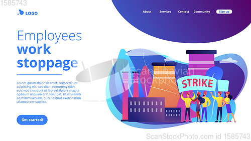 Image of Strike action concept landing page.