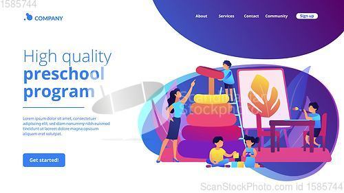 Image of Nursery school concept landing page