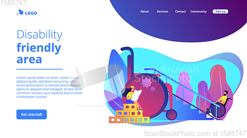 Image of Accessible environment designing concept landing page