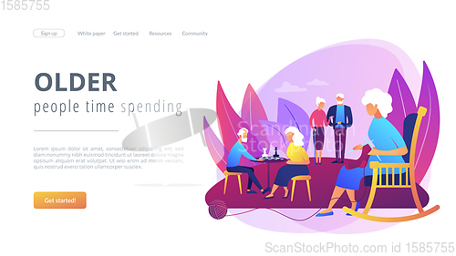 Image of Activities for seniors concept landing page