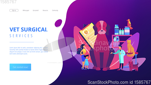Image of Vet clinic concept landing page