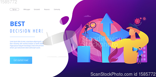Image of Decision making concept landing page