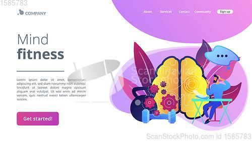 Image of Mind fitness concept landing page