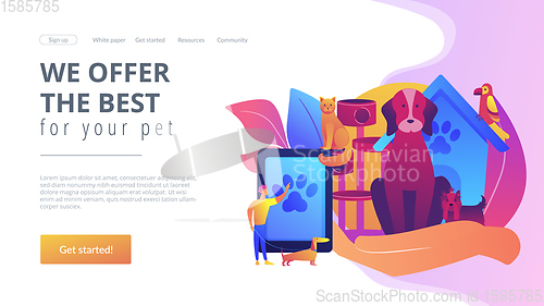 Image of Pet services concept landing page