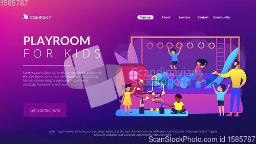 Image of Playroom for kids concept landing page