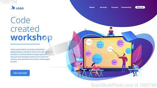 Image of Coding workshop concept landing page