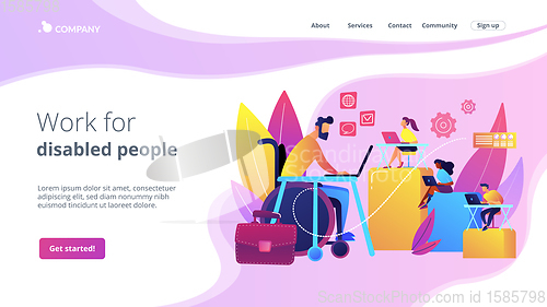 Image of Disabled employment concept landing page