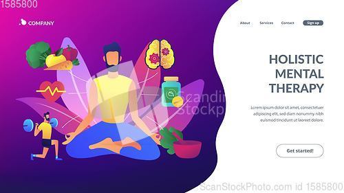 Image of Holistic medicine concept landing page