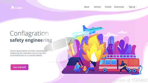 Image of Prevention of wildfire concept landing page.