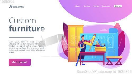 Image of Custom furniture concept landing page